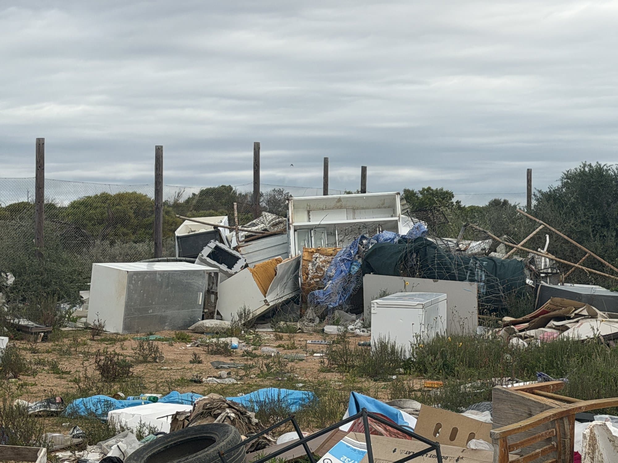 Fridges, mattresses and a wrecked caravan at the Kalgoorlie town dump