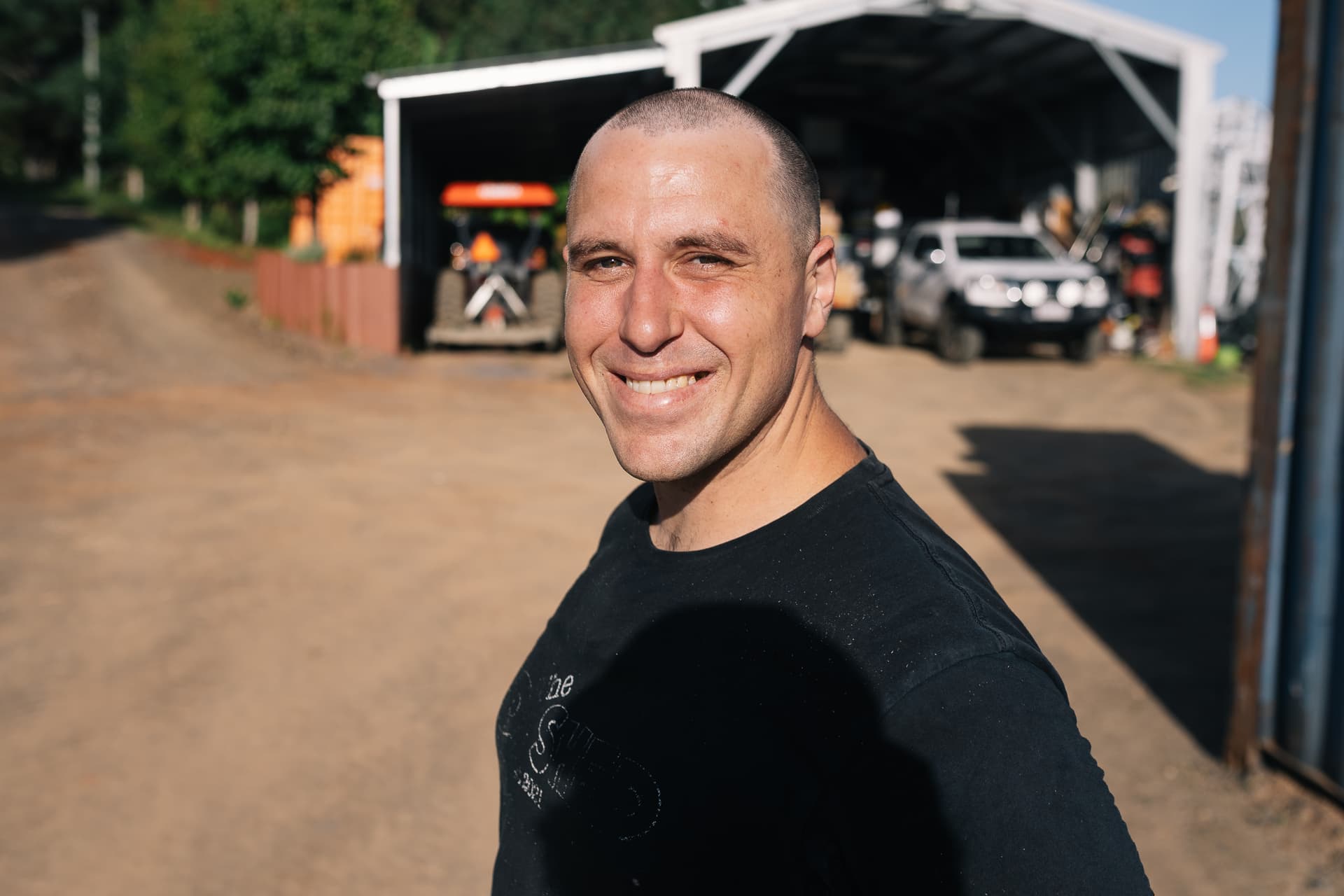 Joey at the production facility