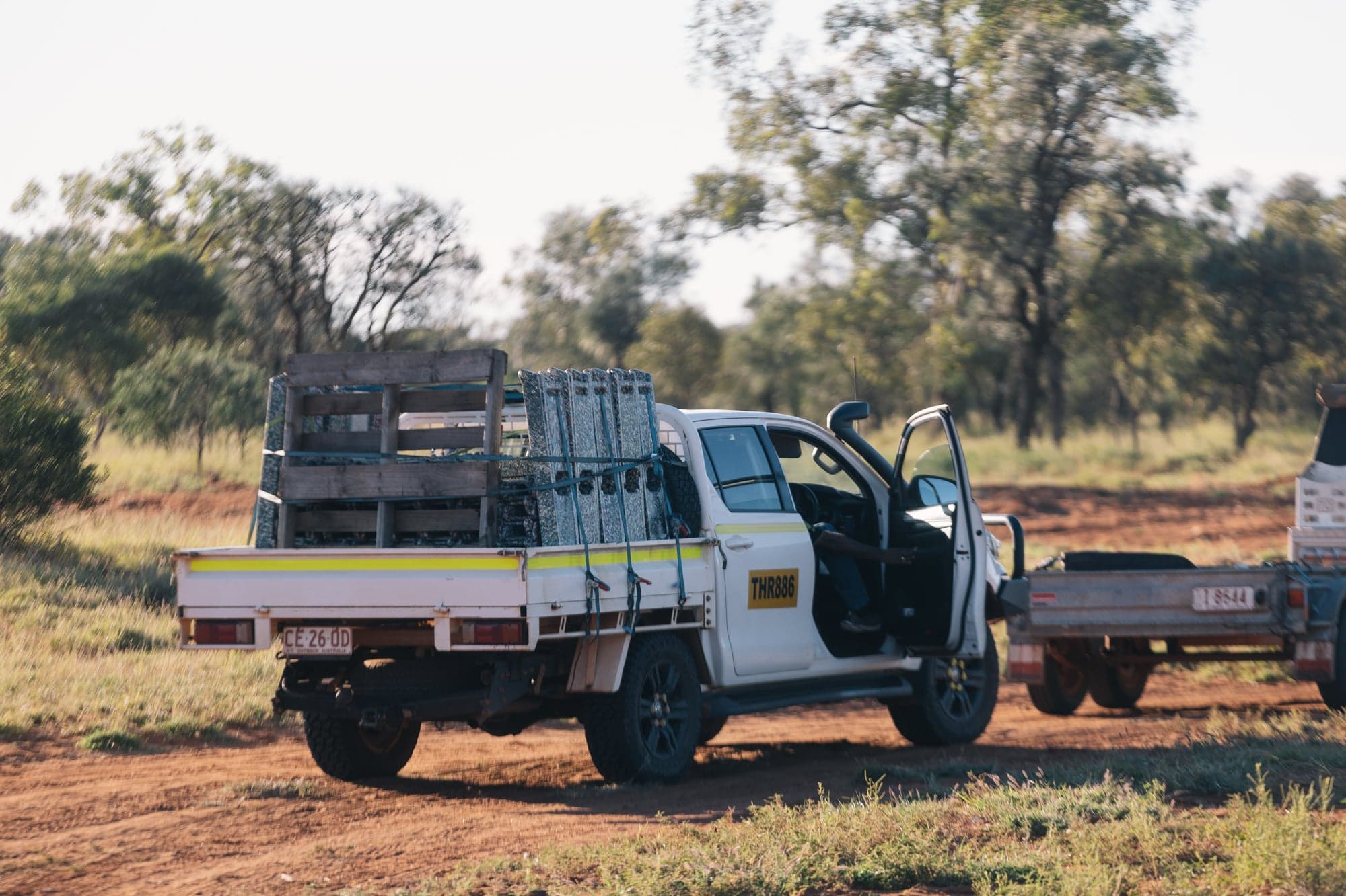 A Stretch Bed being tested on a homelands verandah
