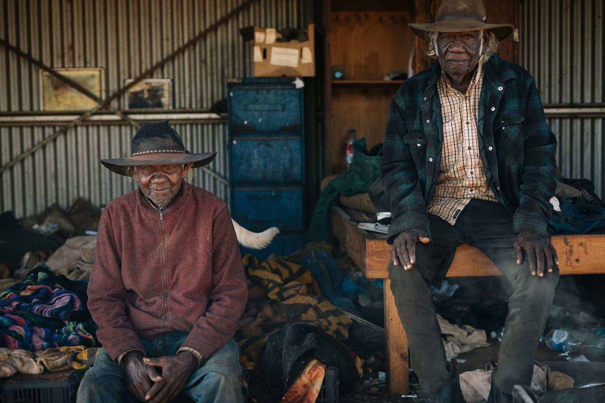 A Warumungu Elder on a Stretch Bed at Utopia Homelands